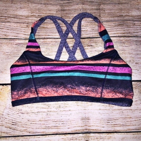 Ivivva Reversible Multi Color Sports Bra Size 10 - Picture 1 of 5